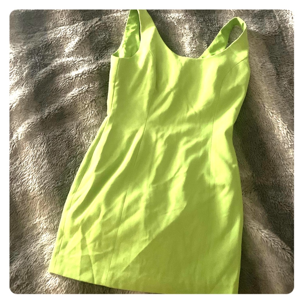 Green expressions dress